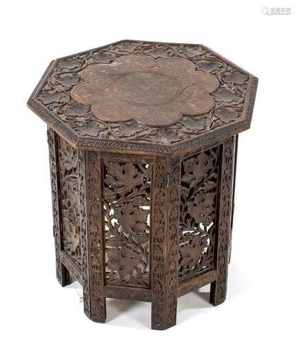 Octagonal table, India, 20th centur