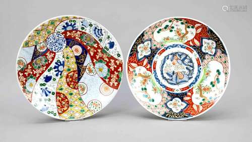 2 Imari chargers, Japan, 19th centu