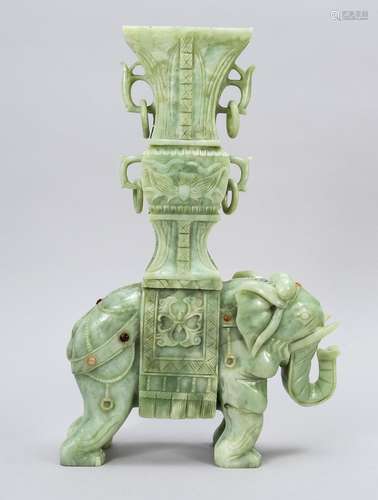 Jade elephant, China, 20th century,