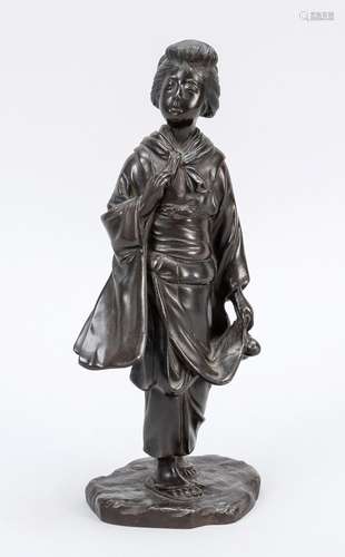 Bronze of a Japanese woman, Japan,