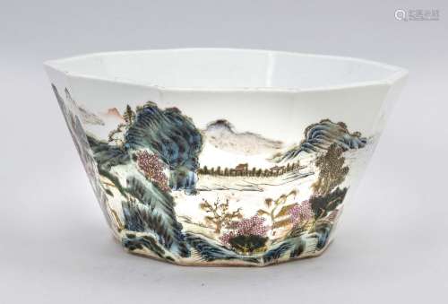 Decagonal bowl, China, Republic per