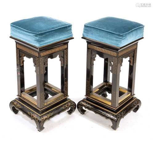 Two stools, China, 20th century, wo