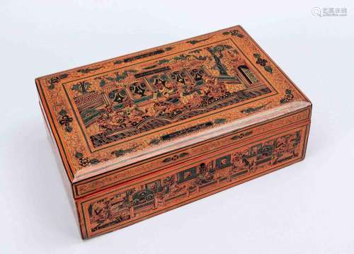 Lacquer box, Myanmar, 20th century,