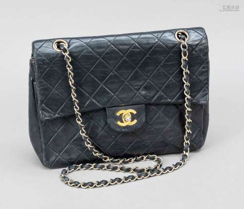 Chanel, Black Quilted Vintage Doubl