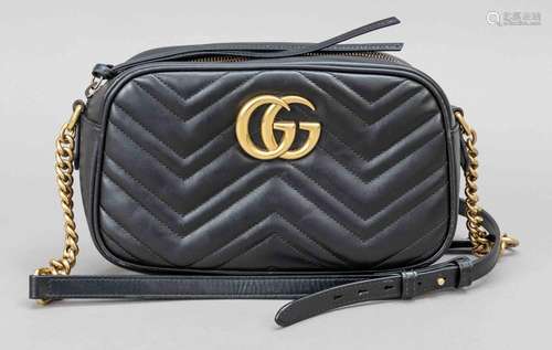 Gucci, Black Matelasse Leather Marm