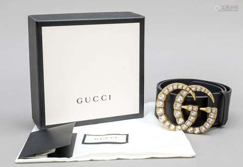 Gucci, ladies belt, black leather,