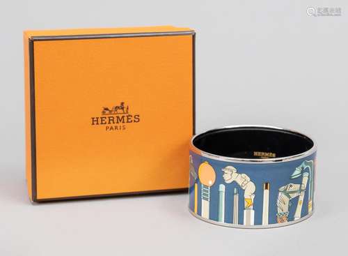 Hermes, wide silver-coloured bangle