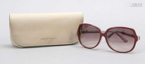 Armani, sunglasses, narrow wine-red