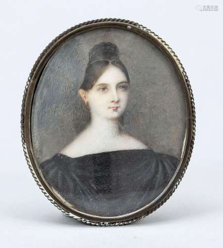 Miniature, portrait of a lady in a