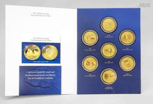 7 gold coins, wafer-thin commemora