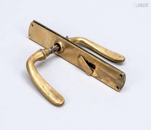 Handle set, brass, simple, straigh