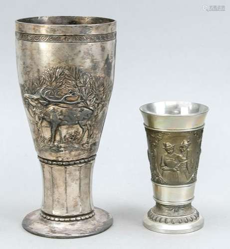 Two hunting cups, early 20th centu