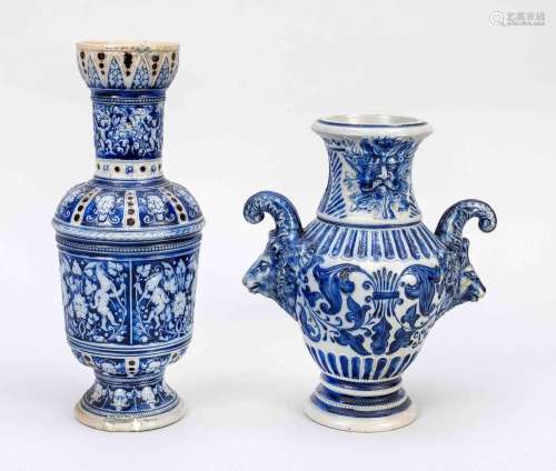Two Westerwald stoneware vases, 20