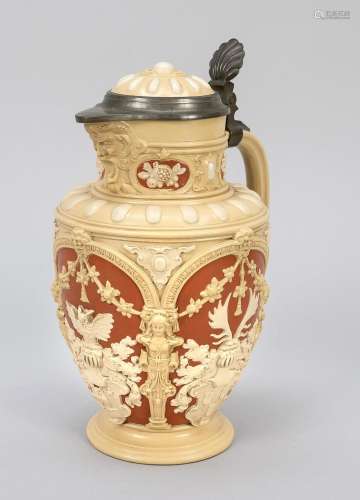 Stoneware gift jug, Mettlach, mark