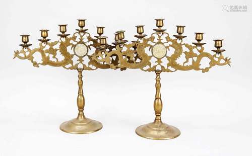 Pair of 7-light candelabra with dr