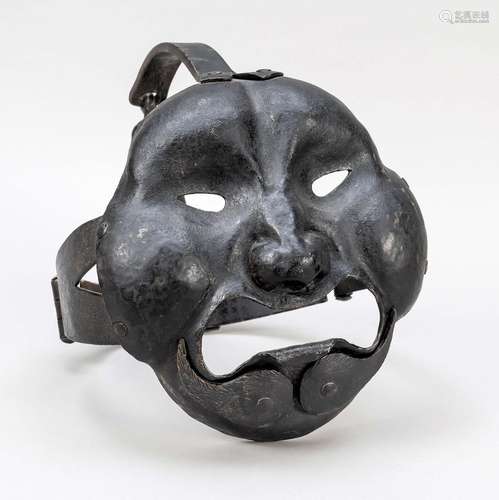 Iron mask of shame, heavy wrought-