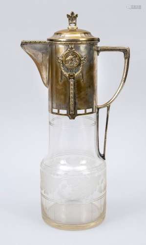 1 Giving jug, c. 1900, silver-plat
