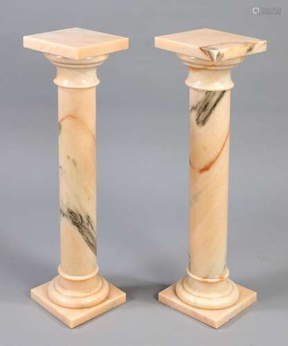 Pair of flower columns/palm postam