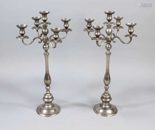 Pair of large candelabra, mid 20th