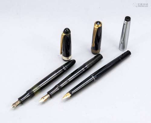 Three piston fountain pens, 2nd ha