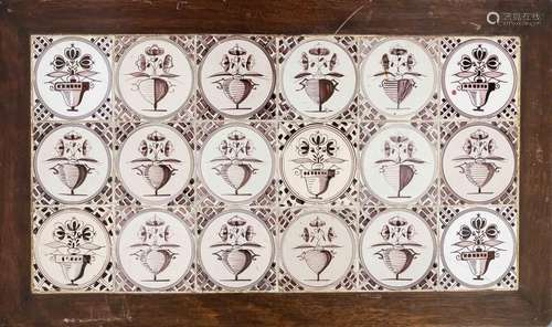 18 Tiles, probably Holland 19th c.