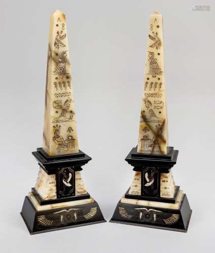 2 obelisks, end of the 19th centur
