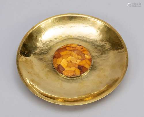 Bowl with amber inlay, 2nd h. 20th