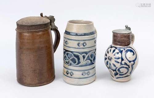 Three earthenware vessels 18th/19t