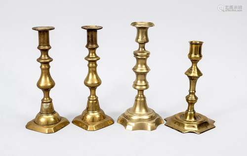 Four candlesticks, 19th century, b