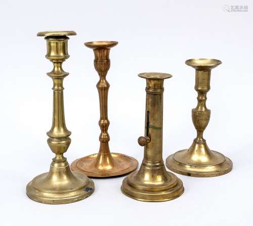 Four candlesticks, 19th century, b