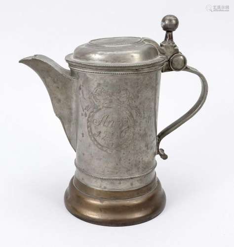 Brewers' guild jug, dated 1796, pe