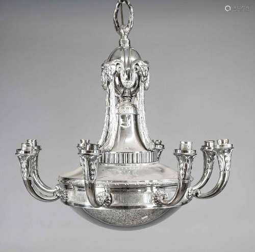 Ceiling lamp, 20th century, nickel