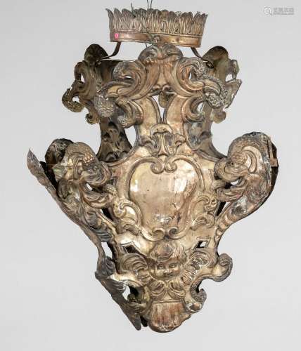 Ceiling lamp, 18th century, chased
