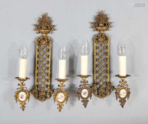 Pair of wall lamps, end of the 19t