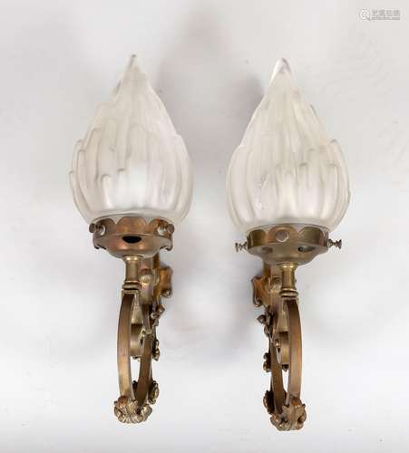 Pair of wall lamps, end of the 19t