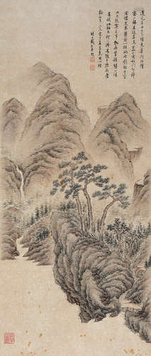 清代戴熙（1801-1860）山水立轴