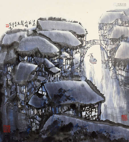 当代孙君良（b.1941）山水镜片