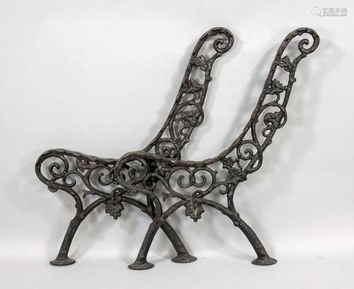 Garden bench frame, 19th/20th cent