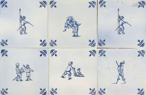 66 Old style tiles, Holland, 20th