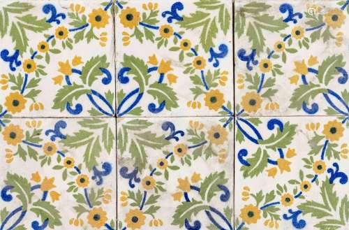 100 tiles, Holland, 19th century,