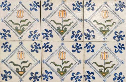 34 Old-style tiles, Holland, 20th