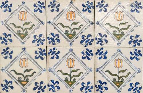 34 Old-style tiles, Holland, 20th