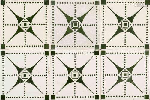 75 Tiles, early 20th century, mono