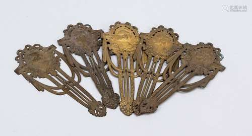 5 fittings, mid 19th century, bras