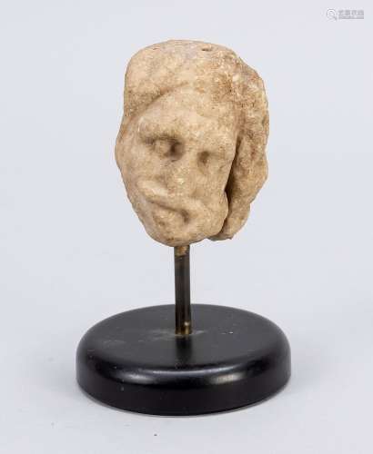 Antique stone head, Greek/Roman, b