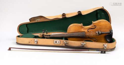 Violin in case with bow, 19th/20th