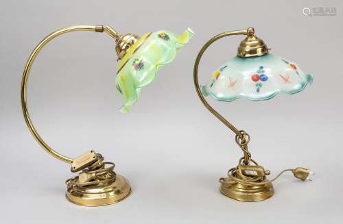 Two table lamps of the 1950s, 1-li