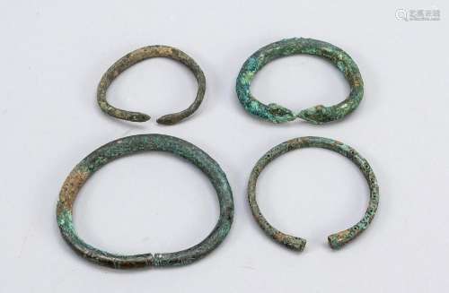 4 bangles bronze, Bronze Age/Late