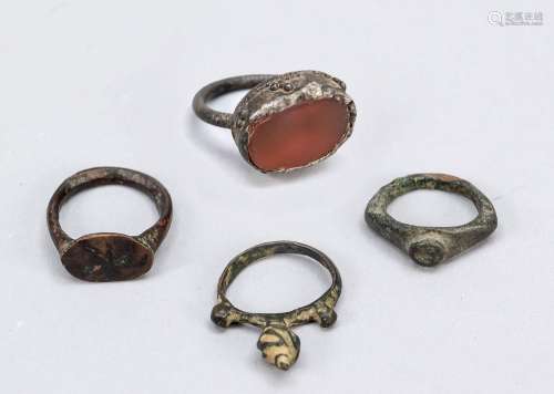 4 rings antique, Roman/Late Roman,