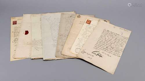 Group of approx. 12 documents and